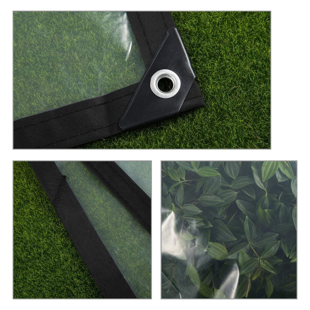Heavy Duty Waterproof Clear 3x3ft Poly Tarp with Grommets Z884313