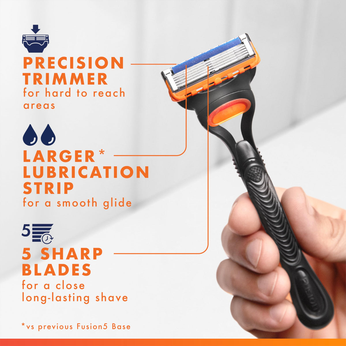 5-Blade Razor with 3 Blade Refills O334