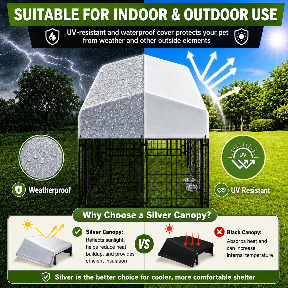 8x4x5FT Outdoor Dog Kennel R38056