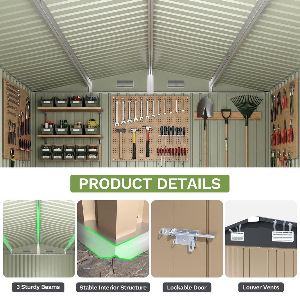 10x12 FT Outdoor Storage Shed N354