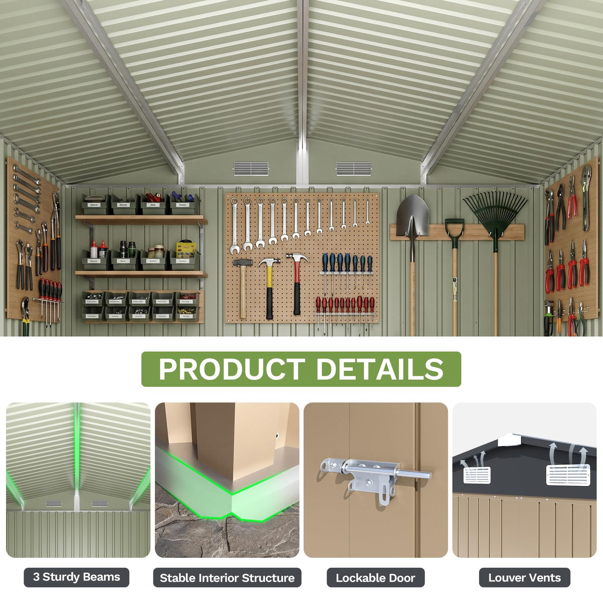 10x12 FT Outdoor Storage Shed N354