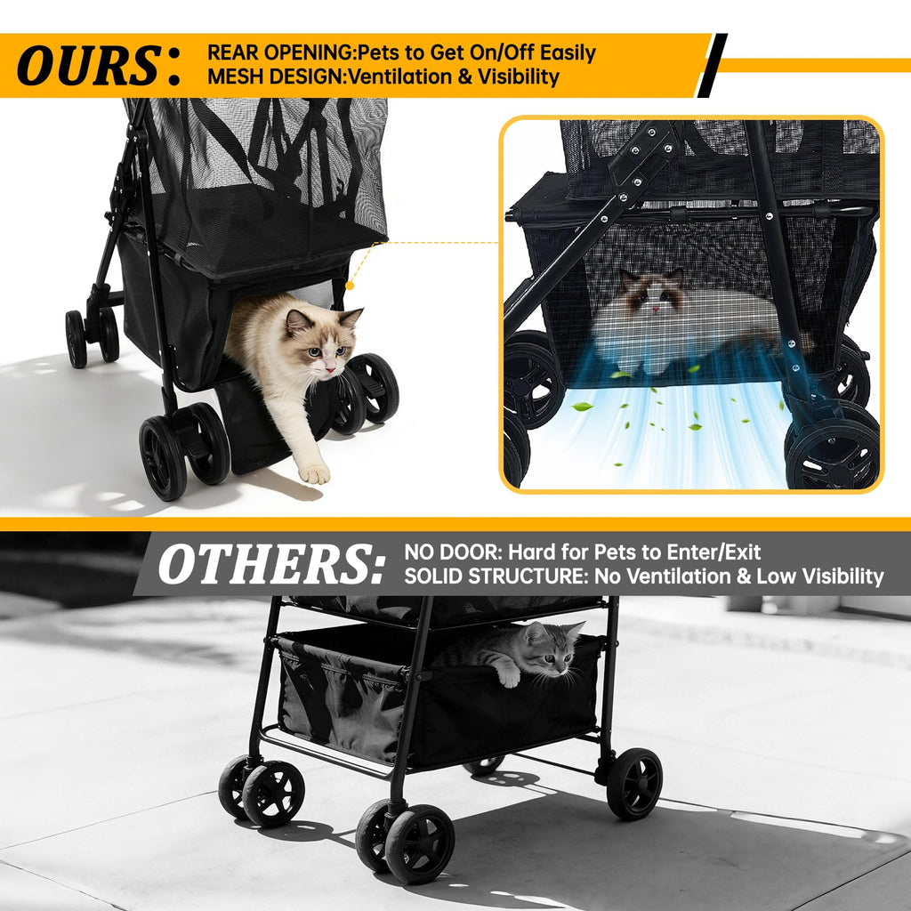 2-in-1 Folding Shopping Cart & Pet Stroller D5000