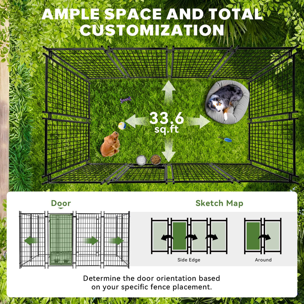 8x4x5FT Outdoor Dog Kennel R38056