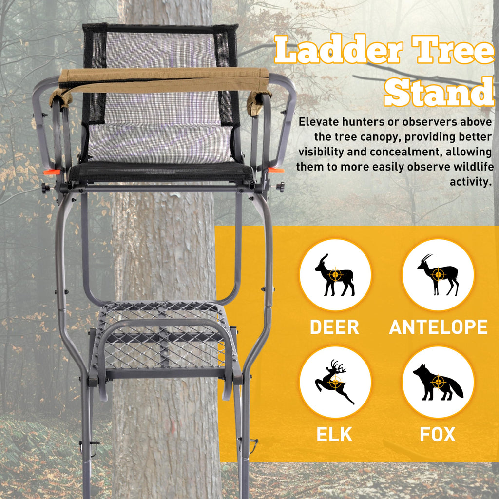 Ladder Tree Stand with Mesh Seat U173198